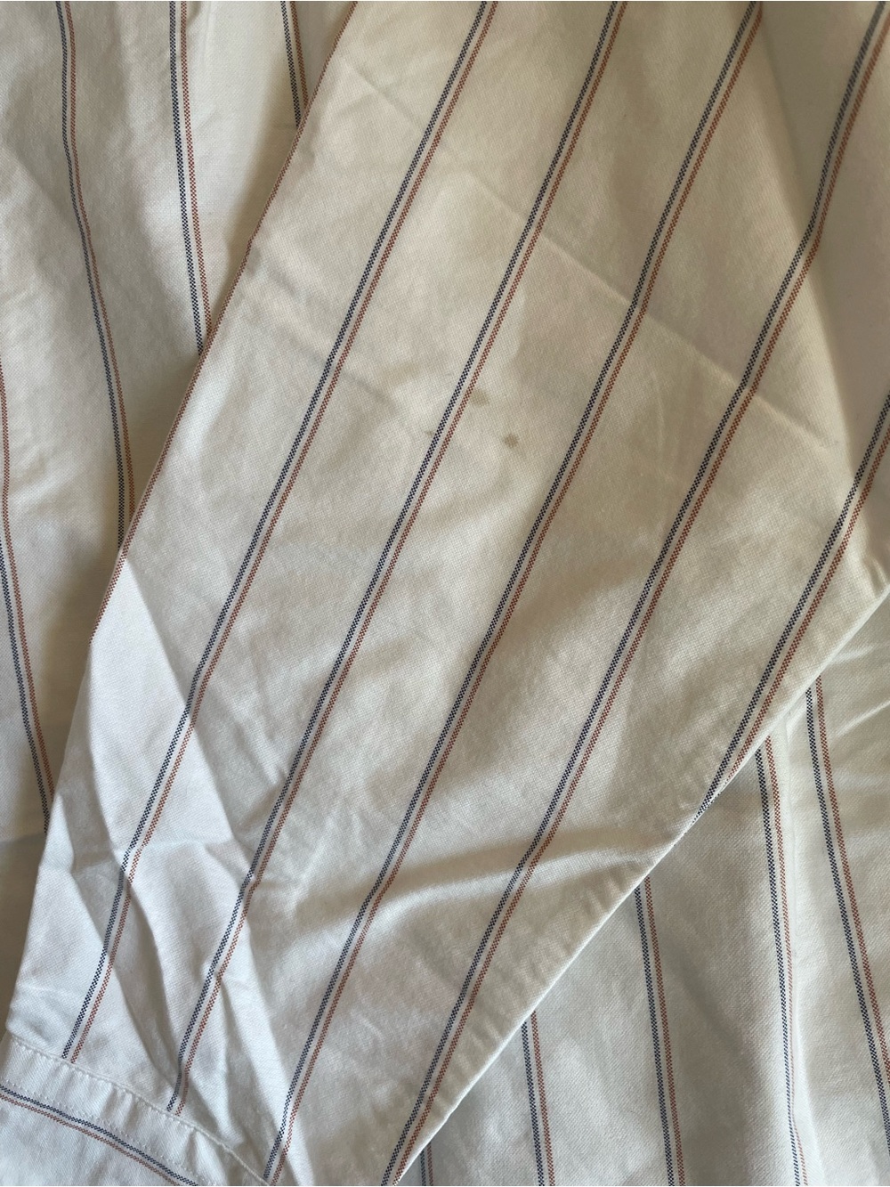 J. Crew 1983 oxford shirt in cotton Mark Blue Orange Stripe Size L $148 CQ953 - Picture 8 of 8